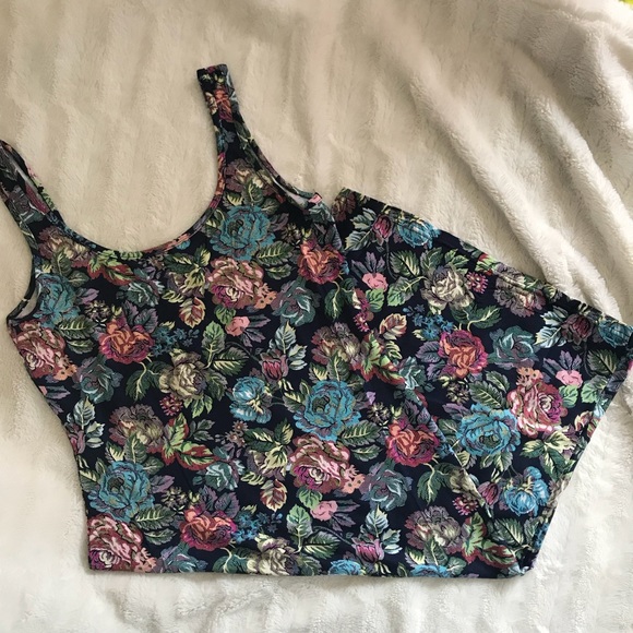 Sleeveless Blue Floral Print Midi Dress - Picture 2 of 5